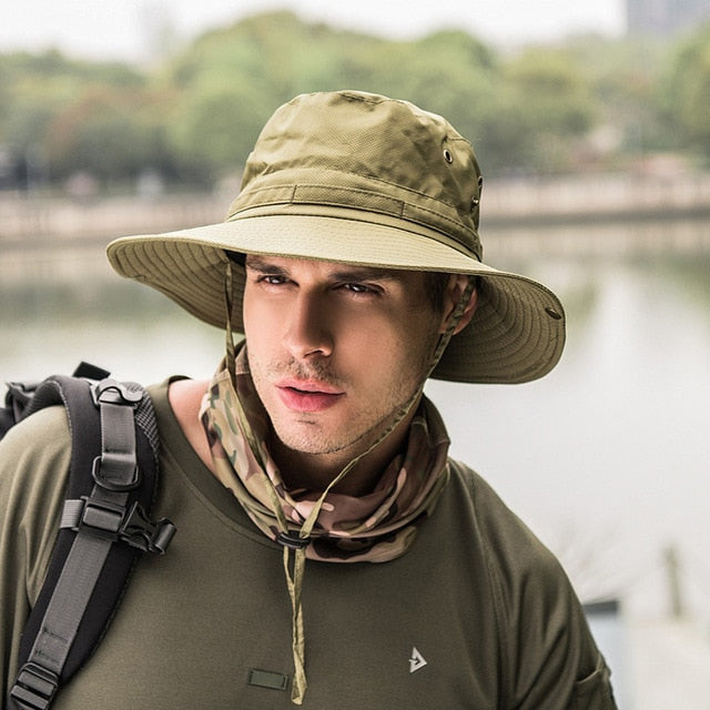 Summer Spring men's Bucket Hats big Wide Brim fishing hats for men women Hiking Sombrero Gorro male sun Hat