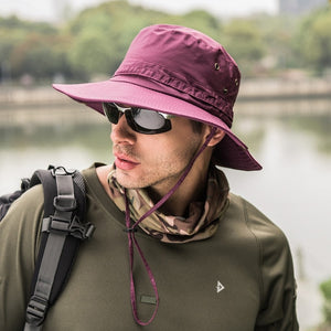 Summer Spring men's Bucket Hats big Wide Brim fishing hats for men women Hiking Sombrero Gorro male sun Hat