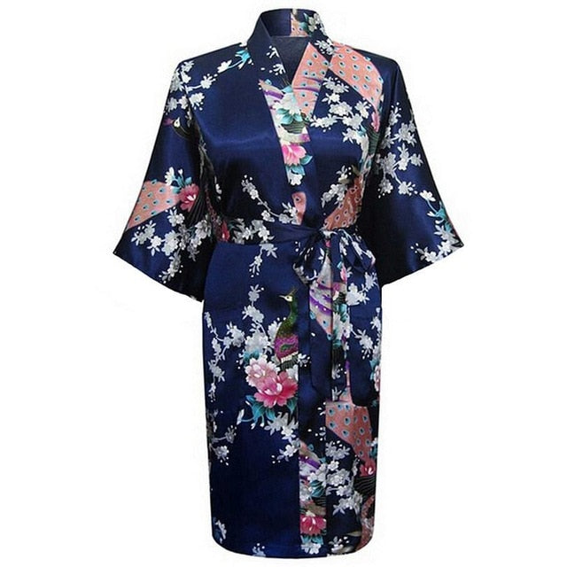 Large Size XXXL Female Robe Kimono Bathrobe Gown With Belt Print Flower Sleepwear Sexy Nightgown Nightwear Lady Wedding Gift