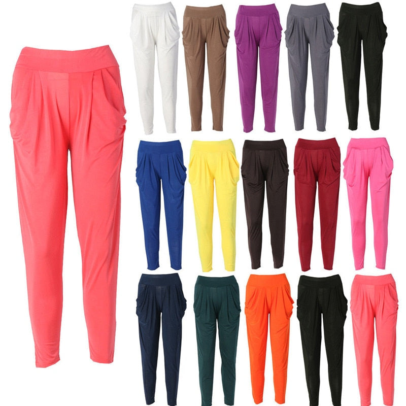 New Ladies Fashion Casual Harem Baggy Dance Sweat Pants Trousers Slacks