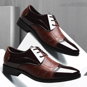 Fashion Oxford Business Men Shoes Spring Autumn Leather High Quality Soft Casual Breathable Men's Flats Zip Shoes