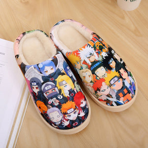 Unisex lovely Home Slippers Warm Cartoon Anime ONE PIECE Pokemon Warm Shoes Cosplay Cartoon Cotton slippers shoes Winter.