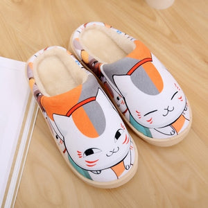 Unisex lovely Home Slippers Warm Cartoon Anime ONE PIECE Pokemon Warm Shoes Cosplay Cartoon Cotton slippers shoes Winter.