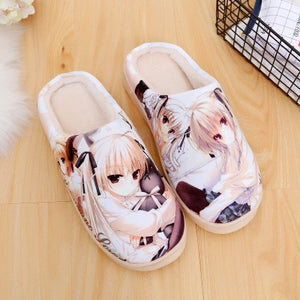 Unisex lovely Home Slippers Warm Cartoon Anime ONE PIECE Pokemon Warm Shoes Cosplay Cartoon Cotton slippers shoes Winter.