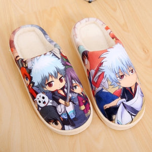 Unisex lovely Home Slippers Warm Cartoon Anime ONE PIECE Pokemon Warm Shoes Cosplay Cartoon Cotton slippers shoes Winter.