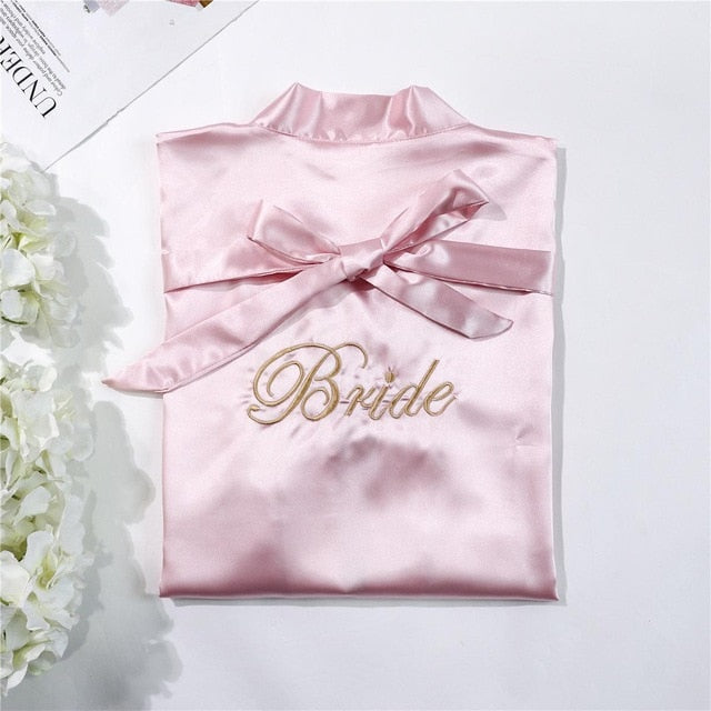 Chinese Women Rayon Embroidery Bride Bridesmaid Kimono Bathrobe Dress Sexy Mini Sleep Nightshirt Sleepwear Wedding Robes S0102