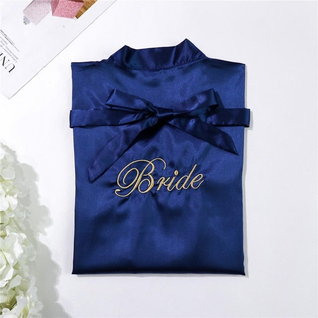 Chinese Women Rayon Embroidery Bride Bridesmaid Kimono Bathrobe Dress Sexy Mini Sleep Nightshirt Sleepwear Wedding Robes S0102