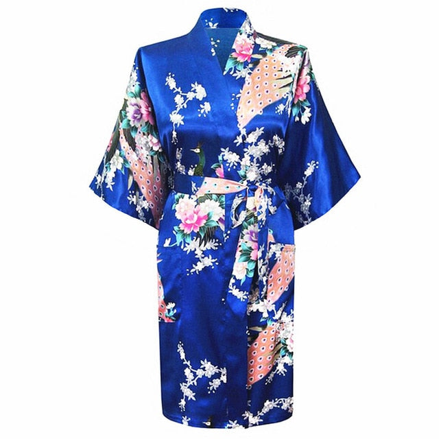 Large Size XXXL Female Robe Kimono Bathrobe Gown With Belt Print Flower Sleepwear Sexy Nightgown Nightwear Lady Wedding Gift