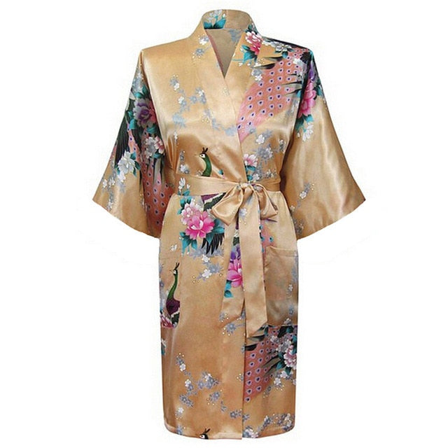 Large Size XXXL Female Robe Kimono Bathrobe Gown With Belt Print Flower Sleepwear Sexy Nightgown Nightwear Lady Wedding Gift