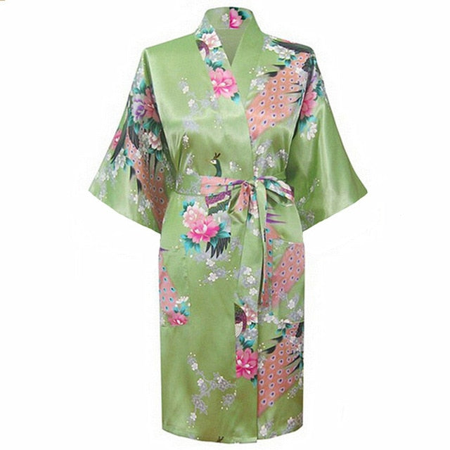 Large Size XXXL Female Robe Kimono Bathrobe Gown With Belt Print Flower Sleepwear Sexy Nightgown Nightwear Lady Wedding Gift