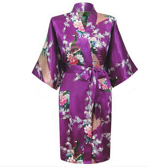 Large Size XXXL Female Robe Kimono Bathrobe Gown With Belt Print Flower Sleepwear Sexy Nightgown Nightwear Lady Wedding Gift