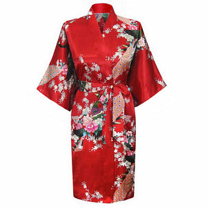 Large Size XXXL Female Robe Kimono Bathrobe Gown With Belt Print Flower Sleepwear Sexy Nightgown Nightwear Lady Wedding Gift