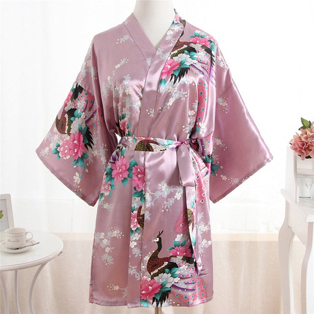 Large Size XXXL Female Robe Kimono Bathrobe Gown With Belt Print Flower Sleepwear Sexy Nightgown Nightwear Lady Wedding Gift