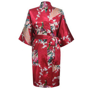 Large Size XXXL Female Robe Kimono Bathrobe Gown With Belt Print Flower Sleepwear Sexy Nightgown Nightwear Lady Wedding Gift