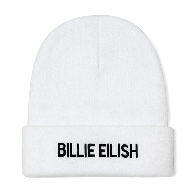 Embroidery Billie Eilish Beanie Hat Women Men Knitted Warm Winter Hats For Women Men Solid Hip-hop Casual Cuffed Beanies Bonnet